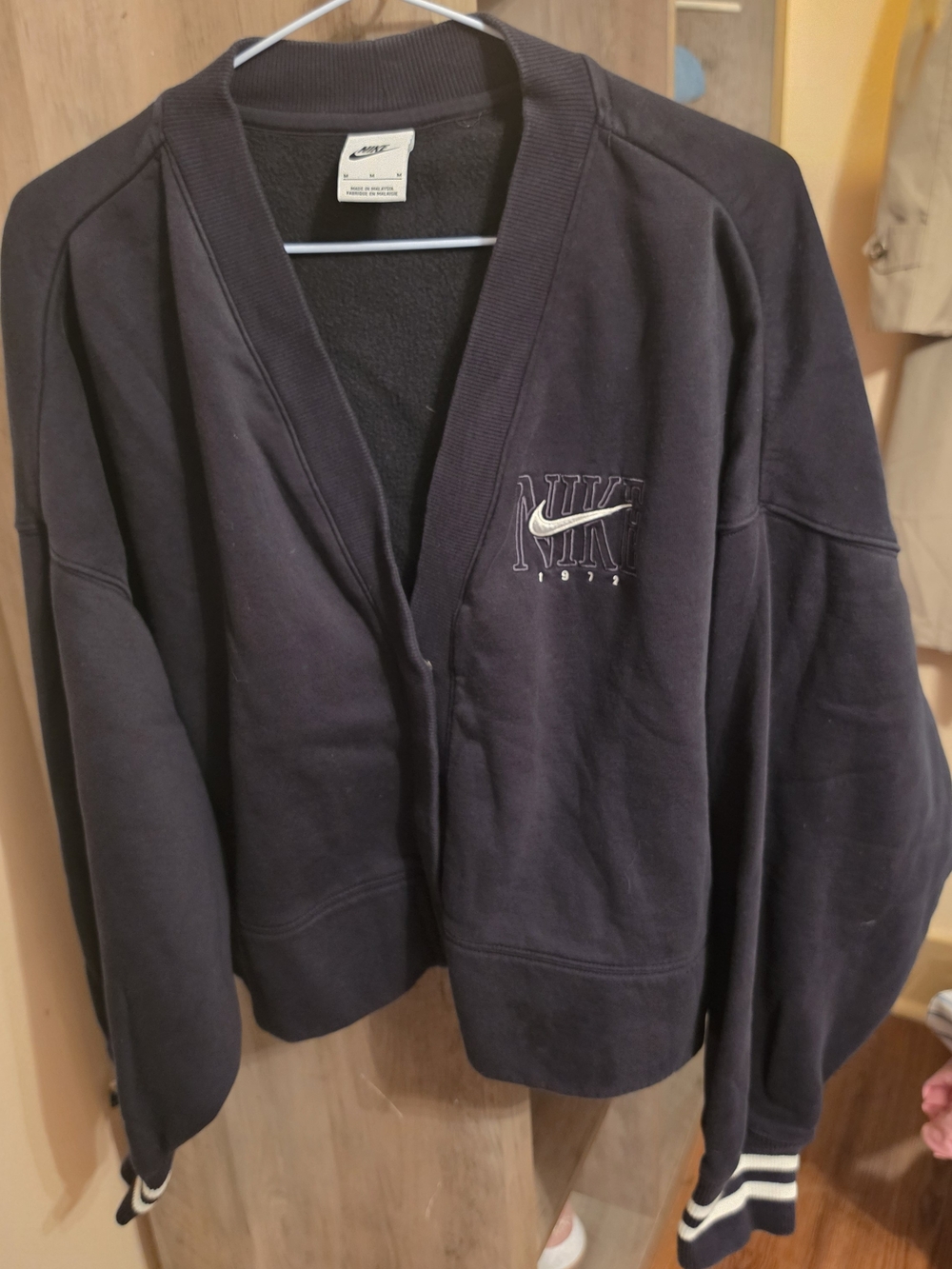 Nike Black Logo Cardigan Jacket